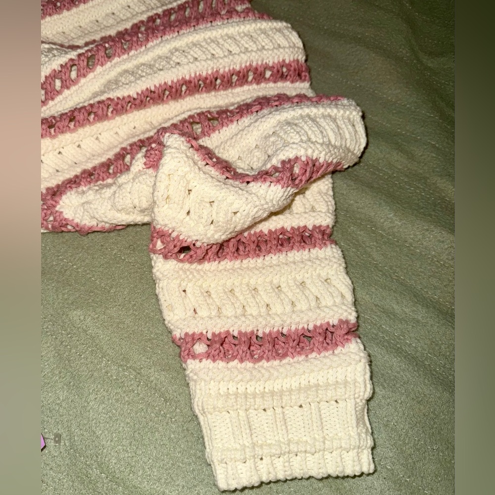 HAVEN STRIPE SWEATER by Another Love in Cherry Cream ๐ Size Small NWT - Picture 11 of 16